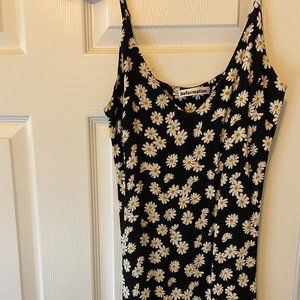 REFORMATION marlowe dress in black w / daisy color